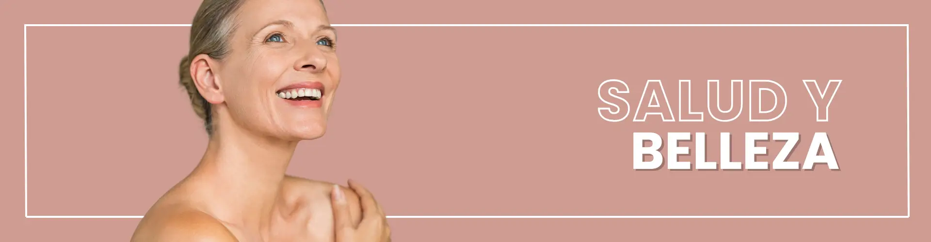 Banner de Categoria de salud y belleza con una mujer