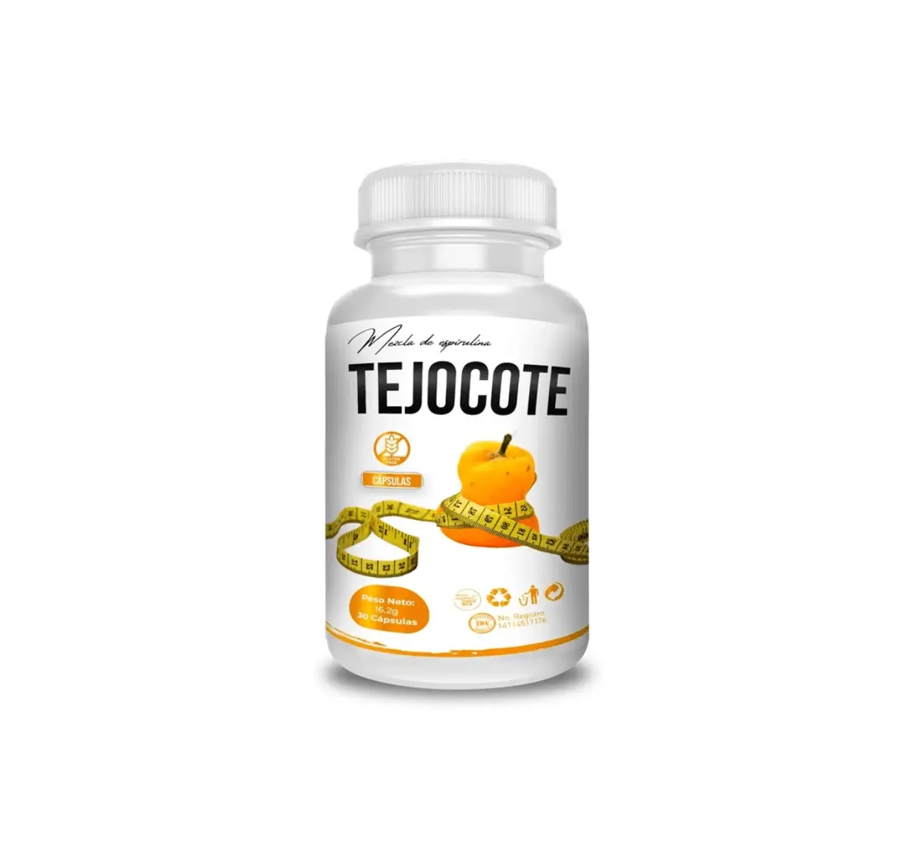 Envase de Suplemento de Tejocote hecho por NCX