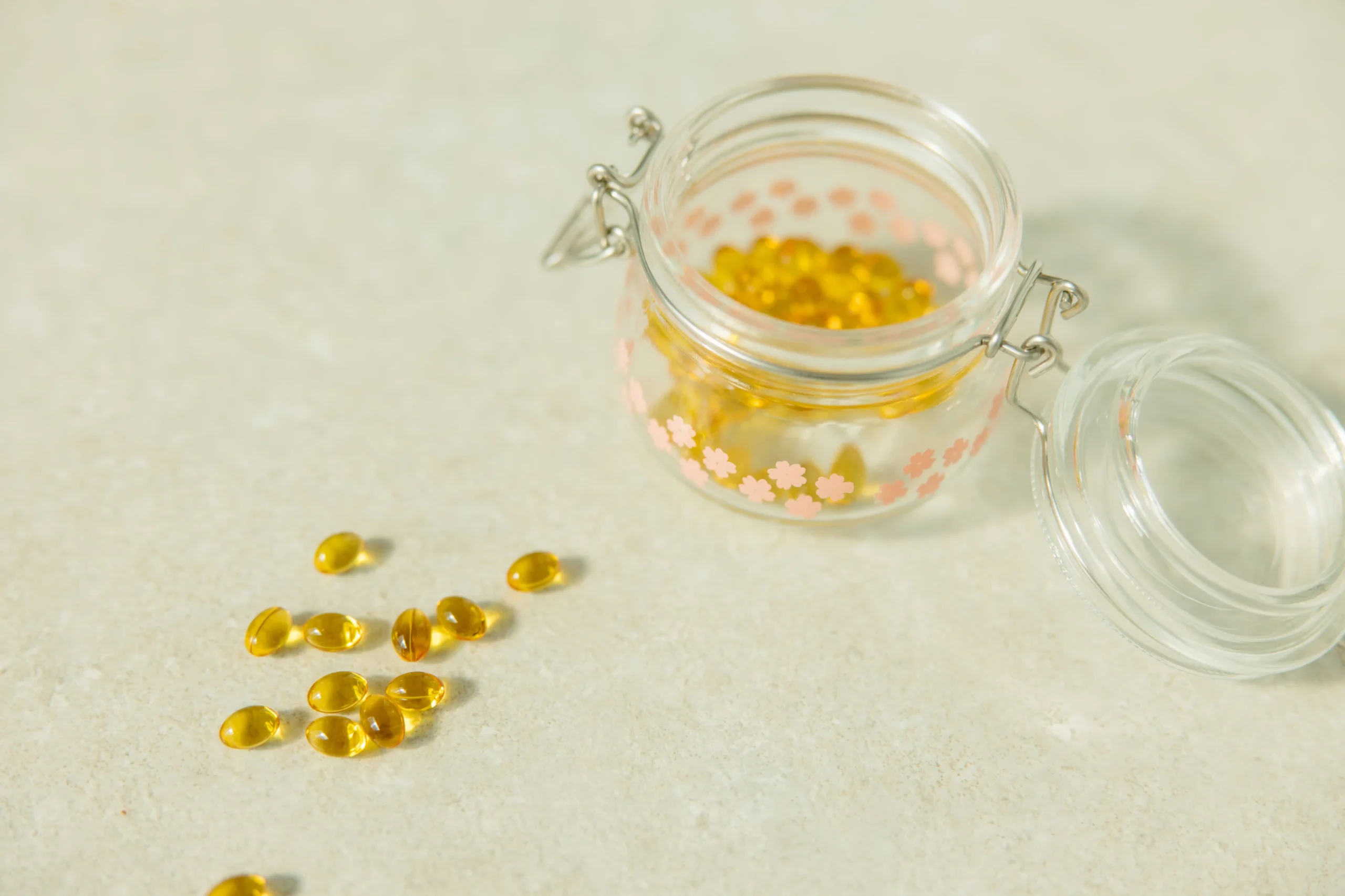 Frasco de suplemento de vitamina d3 de alta calidad para la salud femenina